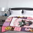 thumbnail image 3 of Pink Watercolor I''m just a Girl who Loves Cows Funny Soft Blanket Throw Blanket Fleece Blankets Bed Sofa Fuzzy Blanket for Couch Bed Sofa Adult (80"X60"), 3 of 6