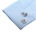 thumbnail image 1 of Gemelos para Hombre Hugo Plata Antigua Cobre Mancuernas, 1 of 9