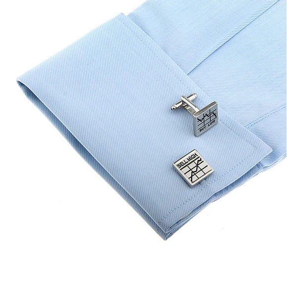 Gemelos para Hombre Hugo Plata Antigua Cobre Mancuernas