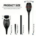 thumbnail image 4 of 1/2/4/6/8/10pcs Solar Flame Torch Lights Flickering Light Waterproof Garden Decoration Outdoor Lawn Path Yard Patio Floor Lamps, 3x3x20.6in, 4 of 5