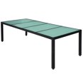 thumbnail image 3 of vidaXL 11 Piece Outdoor Dining Set with Cushions Poly Rattan Black, 3 of 4