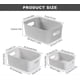thumbnail image 2 of Set Of 3 White Plastic Storage Basket, Plastic Storage Basket, Plastic Basket With Handle For Stackable Cupboards, Kitchen, Bedroom, Bathroom, Office, 2 of 3