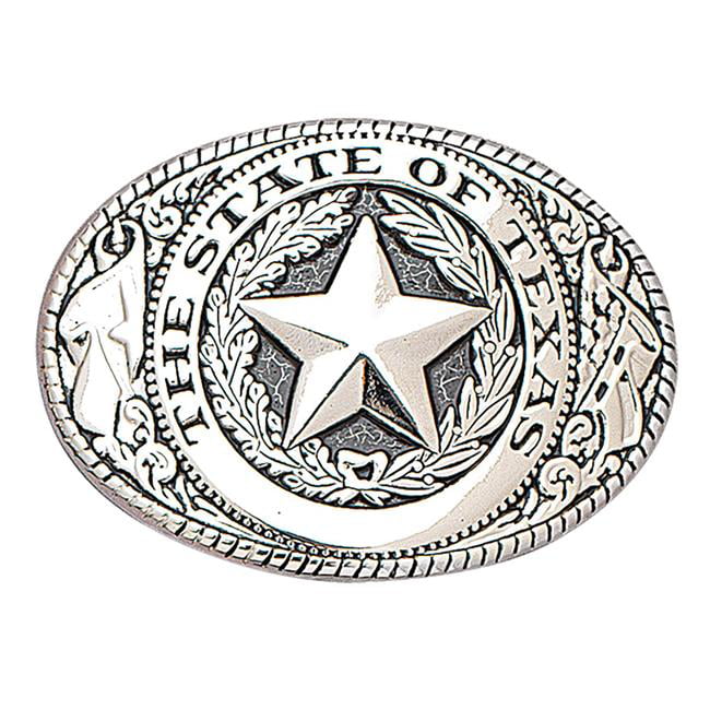 Nocona Texas Seal Buckle Silver Plated