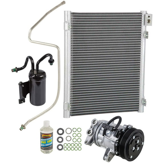A/C Kit w/ AC Compressor Condenser & Drier For 2003 Dodge Ram 1500 w/ 3.7L V6 or 4.7L V8 - DOES NOT FIT 5.7L HEMI V8! - BuyAutoParts