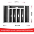 thumbnail image 2 of Non-Slip Expandable Silverware Drawer Organizer,7 Compartment Tasteless Large Capacity Thick Plastic Flatware Divider for Silverware, Stationery, Cosmetics – Minimalist Design and Premium Feel, 2 of 3