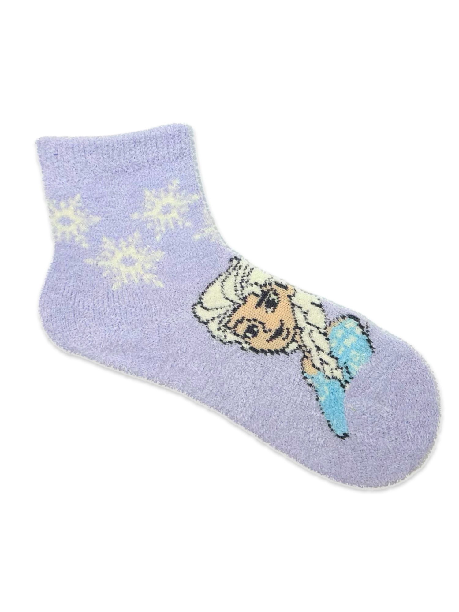 Disney Frozen Girls Cozy Socks, 2-Pack, Sizes S/M-M/L
