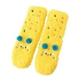 thumbnail image 2 of Yellow Stockings Ladies' Lamb Fleece Mid Calf Socks for Autumn and Winter Cute Floor Socks Extra Thick and Warm Lined for Home Use Thick Sleep Long Socks, 2 of 4