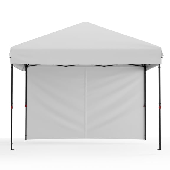 Pop Up Canopy Tent 10x10 FT Heavy Duty Removable Sidewall One Person Quick Setup 3 Adjustable Heights UPF 50 Waterproof Shade Roller Bag Weight Bags Outdoor Shelter Camping Parties Beach Garden