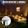 thumbnail image 4 of Yescom 10-Pack 3000K Warm White IP67 Outdoor LED Deck Lights, 12V Low Voltage Landscape Lighting with Transformer, In-Ground Step Lights, 4 of 7