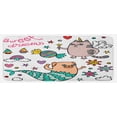 thumbnail image 1 of Unicorn Cat Kitchen Mat, Pug Mermaid and Unicorn Cat Wishing Dreams Colorfuls and Rainbow, Plush Decorative Kitchen Mat with Non Slip Backing, 47" X 19", Multicolor, by Ambesonne, 1 of 1