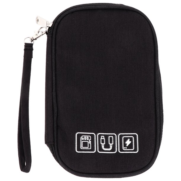 Bolsa organizadora para accesorios electrónicos, auriculares, cable, disco U, 1 unidad