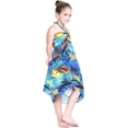 thumbnail image 3 of Girl Hawaiian Halter Dress in Blue Sunset Size 12, 3 of 9