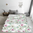 thumbnail image 3 of Yiaed Lilies Flowers Pattern Fleece Throw Blanket,Fleece Throw Blankets for Couch & Bed All Season Use -50"x40", 3 of 4