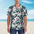 thumbnail image 2 of Xecao Cute Poodle Dog print Hawaiian shirt - a stylish short-sleeve button-down for men, perfect for casual beach and tropical outings., 2 of 9