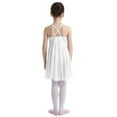 thumbnail image 3 of Xnihocha Kids Girls Ballet Dance Leotard Tutu Dress Cross Back Camisole Dress Modern Lyrical Dancewear White L, 3 of 7