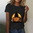 thumbnail image 4 of Halloween T-Shirt for Women Funny Graphic Tee Spooky Fall Tops Short Sleeve Holiday Party Shirt, 4 of 4