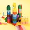 thumbnail image 5 of Lápices de colores apilables JAMW juego de lápices de colores de punta de arco iris para niños, 5 of 5