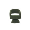 thumbnail image 5 of Swivel Accent Chair, Modern Luxury Velvet 360 Degree Swivel Armchair, Comfy Fabric Round Barrel Chair with Round Back for Living Room, Bedroom, Office, Nursery, Dark Green, 5 of 9