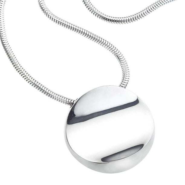 Jewelista Maureen Lynch Sterling Silver Large Full Moon Pendant Com - Silver Full Moon Pendant Necklace Jewelista Maureen Lynch Sterling Silver Large Full Moon Pendant Com - Silver Full Moon Pendant Necklace
