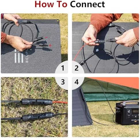 16FT Solar to XT60i Charging Extension Cable: For RC Battery Drones, Solar Generator (EcoFlow River Delta Plus Pro Max, Anker SOLIX 767) - Garden & Patio