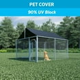 thumbnail image 4 of Coolaroo 90% UV Block Protection and Privacy Screen Shade Fabric for Pergolas, Porches, Gazebos, Pet Runs, Playpens and Chicken Coops, 6' x 15', Slate, 4 of 5