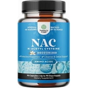 NAC Pills 600mg per serving with Vanilla - High Absorption Non Smelly N-Acetyl Cysteine NAC Supplement Capsules Nature's Craft - Glutathione Precursor for Lung Health Immune Boost and Liver Support
