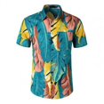 thumbnail image 3 of Camisa estampada con fruta de plátano en 3D para hombre, camisas hawaianas casuales de manga corta para playa, camisetas de vacaciones de talla grande para hombre, ropa de calle, 3 of 5
