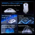 thumbnail image 3 of Delux M900PRO Ultra-light Version Wireless Gaming Mouse Ergonomic 1K/8K Polling Rate 50g PAW3395 for Right Big Hand PC Gamer, 3 of 10