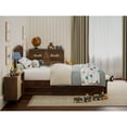 thumbnail image 6 of Lucia Twin Wood Platform Bed with Panel Footboard and Twin Trundle in Walnut, 6 of 10