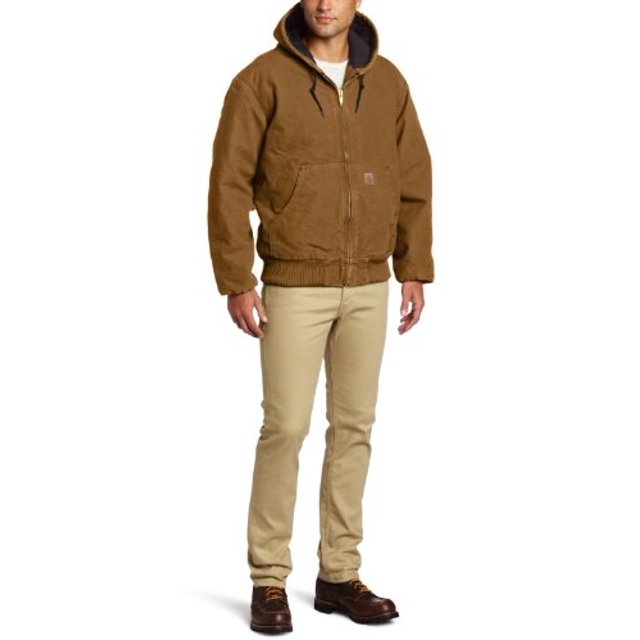 Carhartt Men's Big & Tall Quilted FlannelLined Sandstone Active Jacket