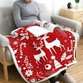 thumbnail image 2 of E Christmas Cape Blanket, 100X70Cm Wearable Fleece Throw With Sleeves, Warm Soft Sofa Bed Cover For Adults, 2 of 4