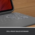 thumbnail image 3 of Logitech Rugged Folio for iPad (10th Generation) Protective Keyboard Case with Smart Connector and Durable Spill-Proof Keyboard - Graphite, 3 of 6