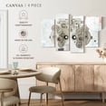 thumbnail image 5 of Elephant Stock White Phoropter Wall Art - Horizontal Multi Panel Canvas - Living Room Wall Decor - Profession Multi Panel - White And Black Decor - 84" x 54", 5 of 8