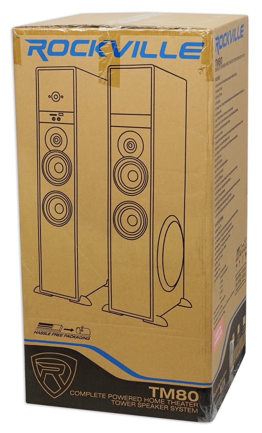 Tower Speaker Home Theater System+8 Sub for Samsung Q6F Television TV-Black 