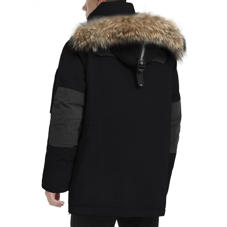 Men s Goose Down Parka Extreme Warm Winter Jacket with Hood Walmart