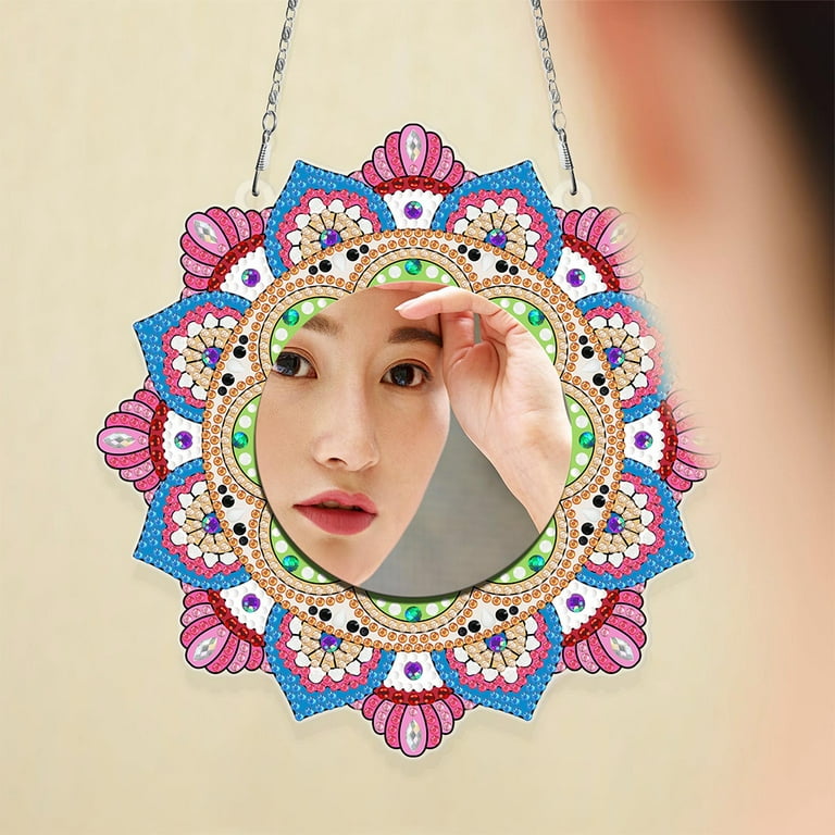 DIY Compact Mirror Art Craft Set Rhinestone Mirror for Adult and