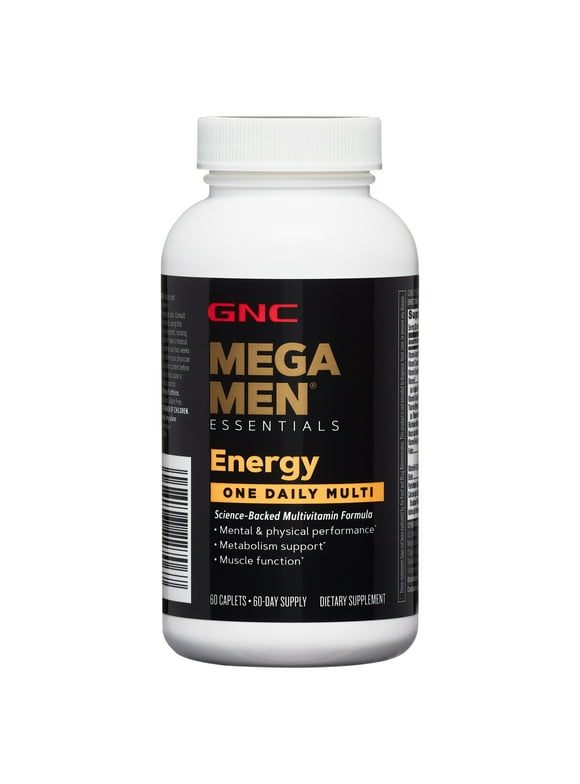 GNC Mega Men Sport One Daily Multivitamin, 60 Tablets, Multivitamin and Multimineral Support for Active Men
