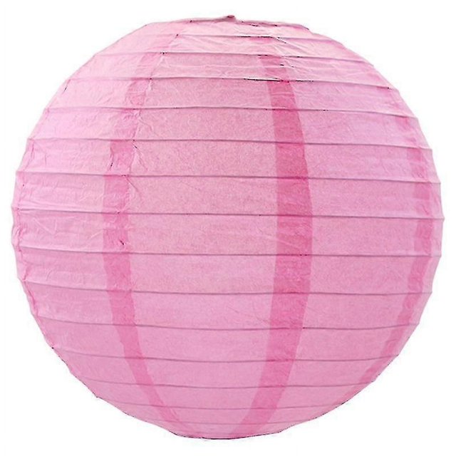 Linterna colorida plegable hecha a mano de bricolaje, diseño de escena más grueso, multicolor, liviana, para festivales de primavera, bodas, fiestas, linternas de papel para exteriores Ji, L, rosa