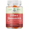 Tasty Prebiotic High Fiber Gummies for Adults - with Prebiotic Soluble Chicory Root - Non GMO Vegan Halal 60 Count