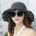 thumbnail image 3 of CoCopeaunt Beach Hat Sun Hat UV Protection Summer Fisherman's Hat big Brim Hand-Crochet Lady's Straw Hat Foldable, 3 of 6
