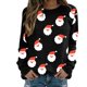 thumbnail image 1 of Gibobby Sudaderas de Navidad para Mujer Navidad manga larga cuello redondo moda casual invierno y otoño pulóver sudadera(Negro,CH), 1 of 3