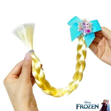 Frozen 2 BFF Elsa and Anna Faux Hair Braid Elastic Pony Set