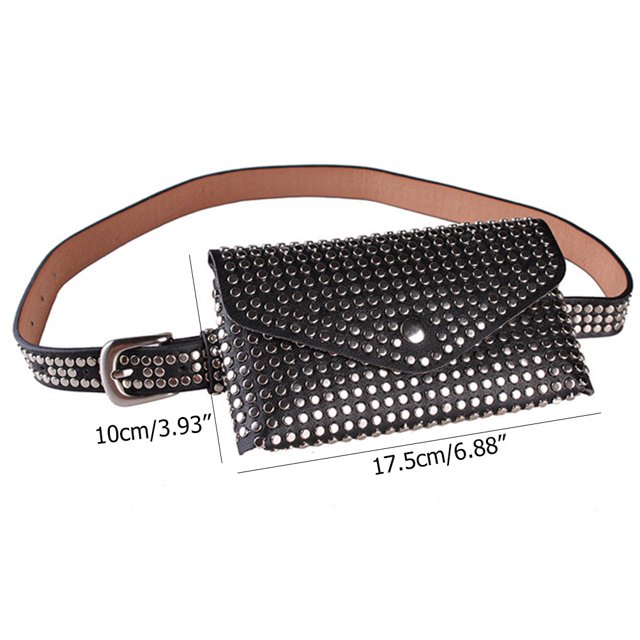 Riñonera con remaches para mujer, riñonera, riñonera, bolsa para teléfono, riñonera estilo punk