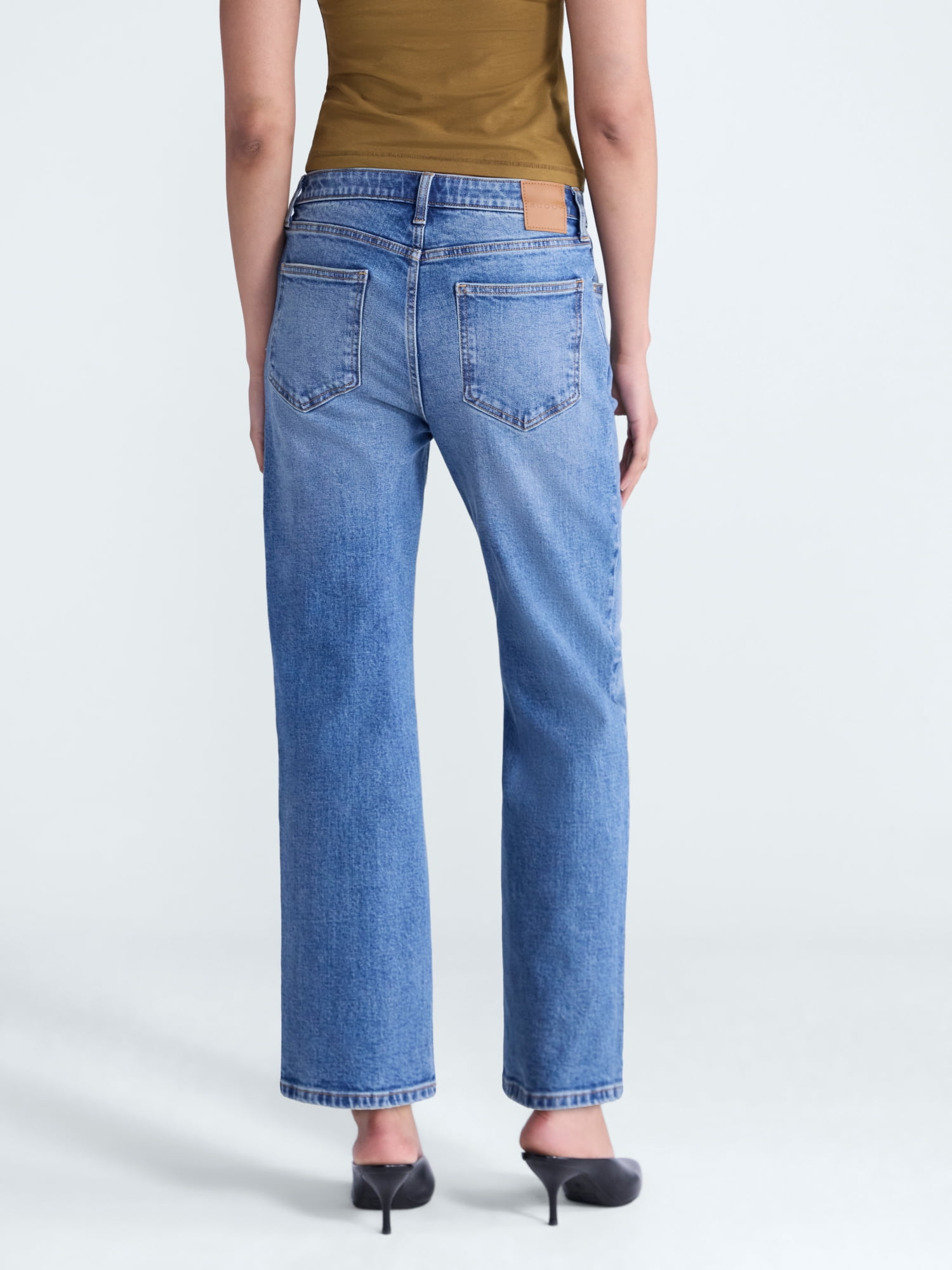 Scoop Women’s and Women's Plus The Stanton Stovepipe Jeans, 30'' Inseam, Sizes 0-28W