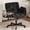 Black, variant on Cross Legged Office Chair with Wheels & Dynamic Airbag Lumbar Support, Criss Cross Wide Seat, 5-Position Fold-Down Armrests, Swivel Vanity Chair for Home Office, Black