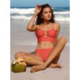 thumbnail image 4 of Charmo Women Bikini Sets Cutout O-Ring Swimsuit High Cut 2 Piece Bathing Suit, 4 of 7