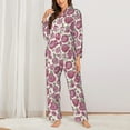 thumbnail image 2 of Lsque Rose Flowers Pattern Long Sleeve Pajama Set for Women - Soft 2-Piece Sleepwear and Loungewear Set with Pockets, Comfy Nightwear-X-Large, 2 of 7
