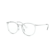 Ray-Ban Womens RX7140 (2001) Clear Eyeglasses with Demo Lenses, 51mm