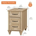 thumbnail image 6 of WAMPAT End Table with Charging Station, Wood Side Table with Drawer and Storage Cabinet, Modern End Table with Power outlets USB Ports for Living Room Bedroom, Oak, 6 of 8