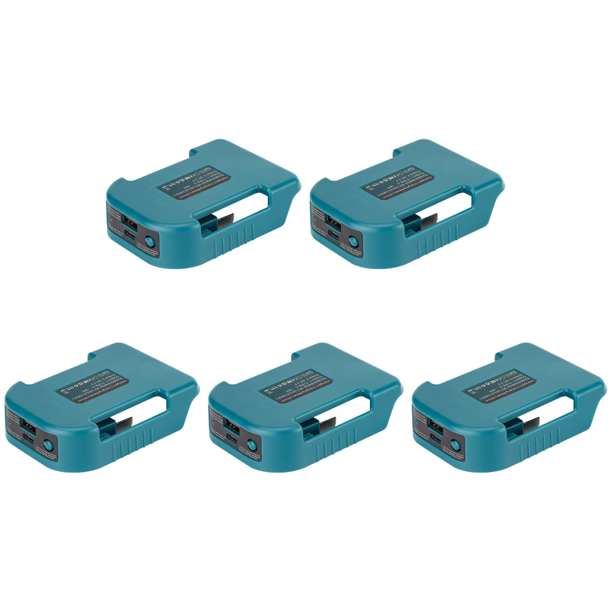 Likrtyny Reemplazo la base del cargador TYPE-C + USB para batería iones litio Makita 18 V (azul)